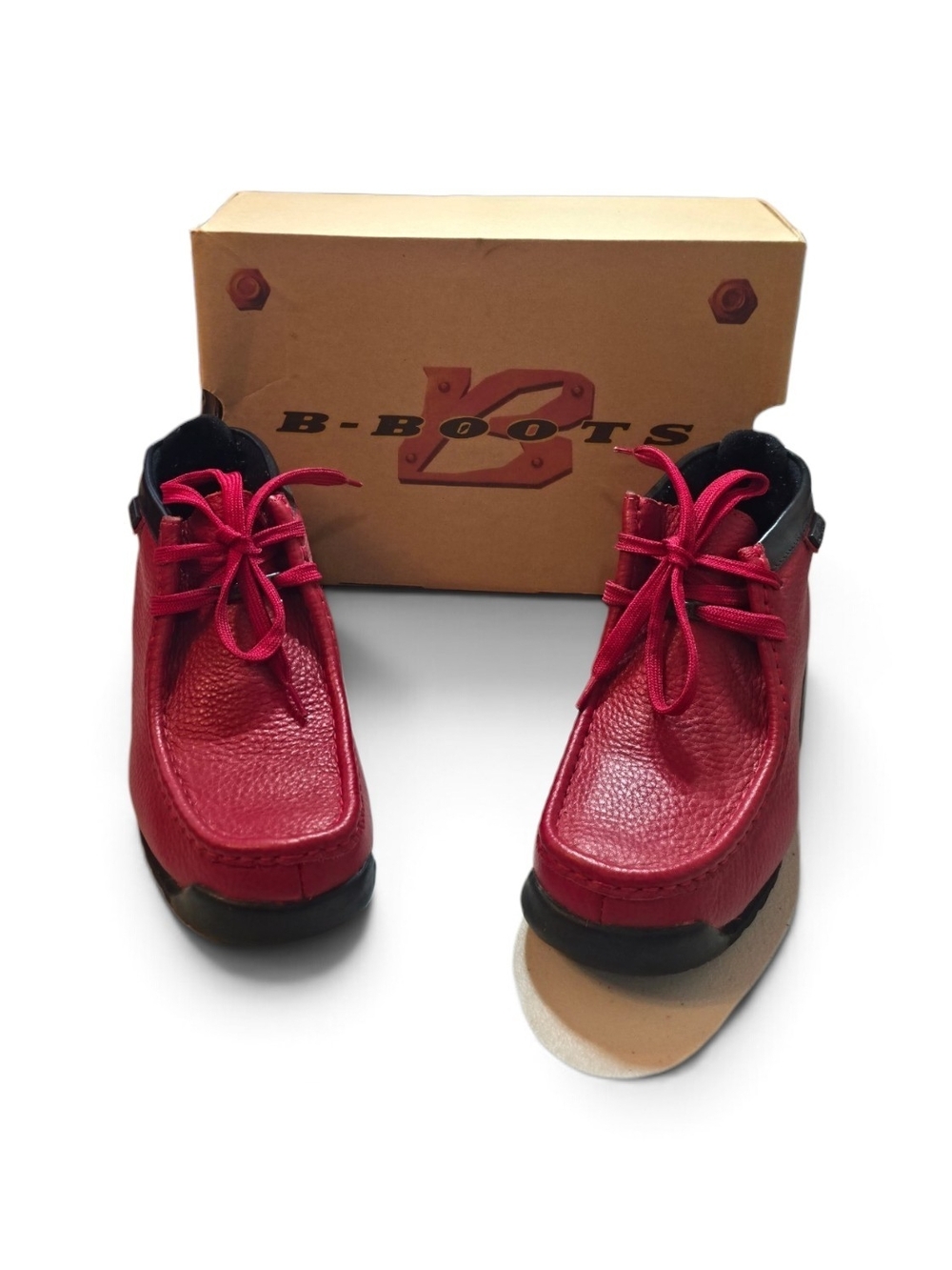 Boots Red and Black Leather Casual Shoe
